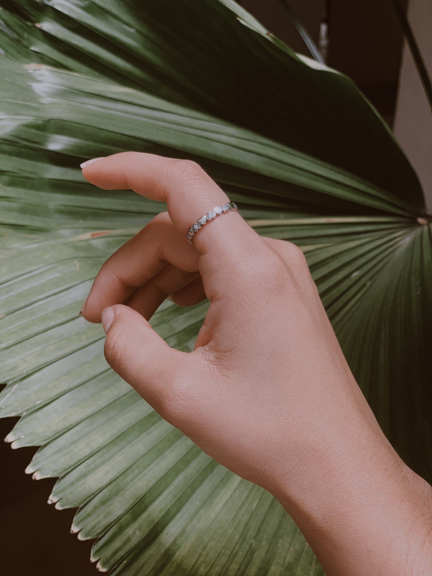 Anillo Corazones White