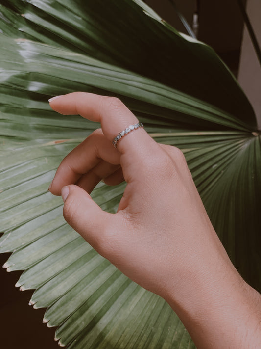 Anillo Corazones White