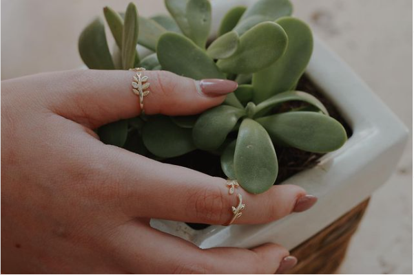 Anillo doble espiga gruesa