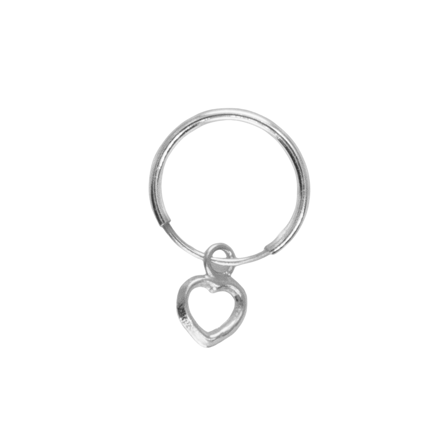 Arracada corazón hueco