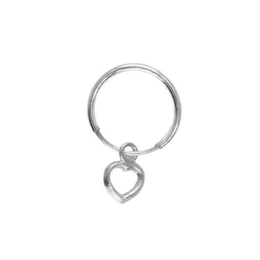 Arracada corazón hueco