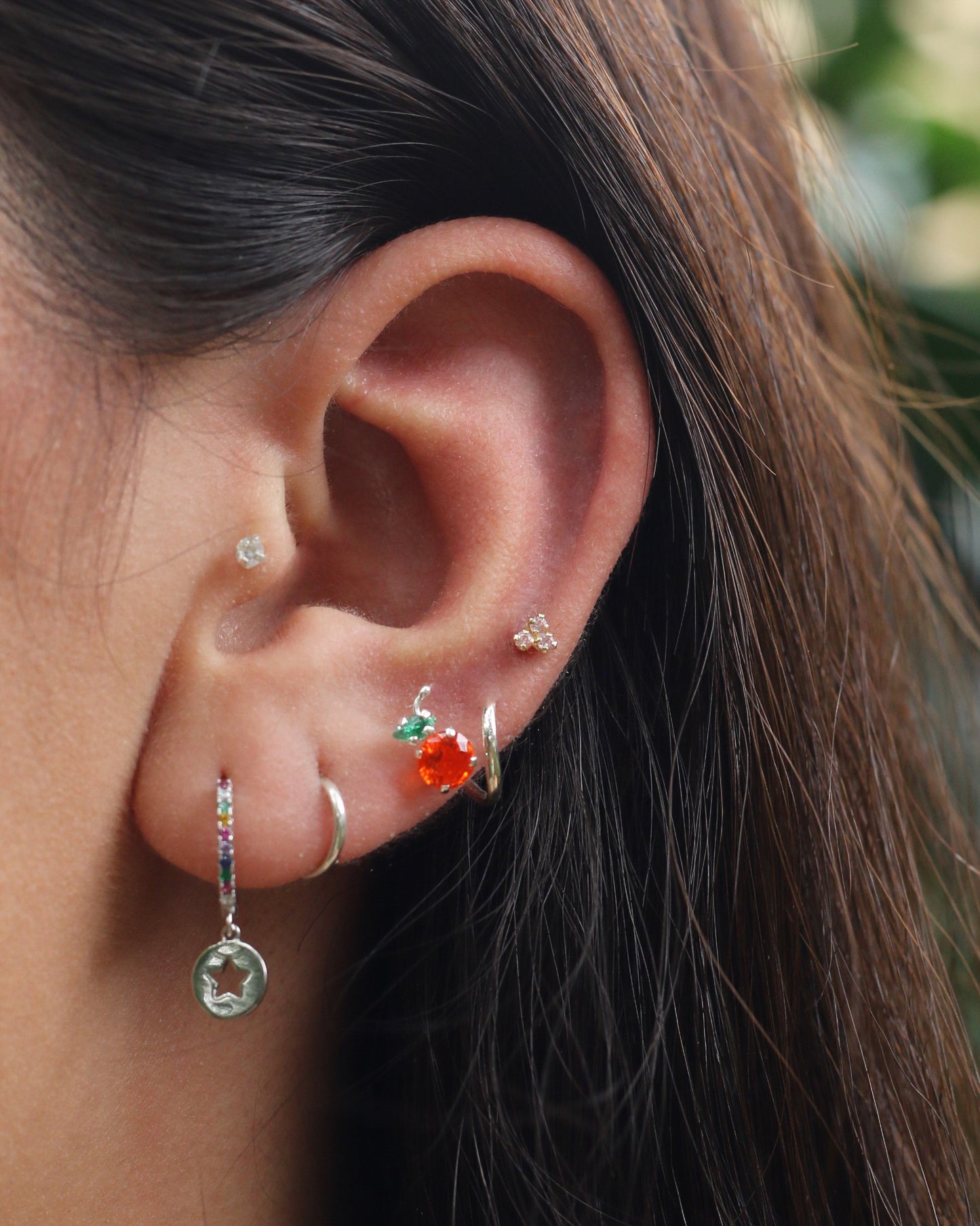 Arracada medalla estrella