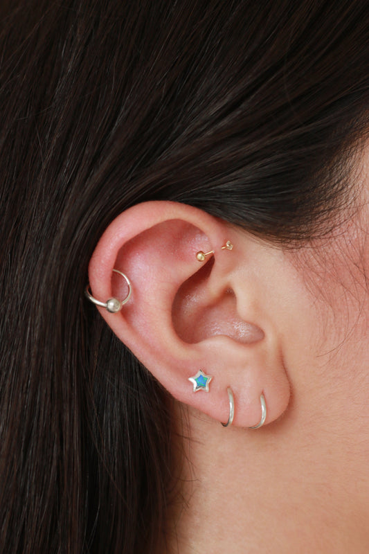 Piercing Estrella Ópalo Azul