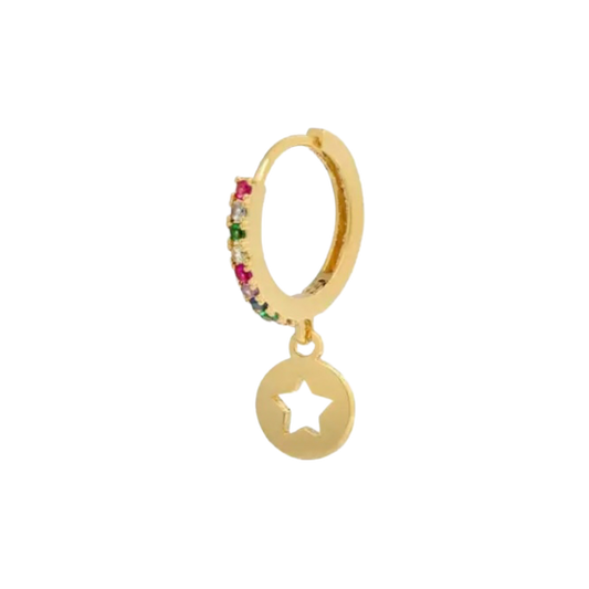 Arracada medalla estrella