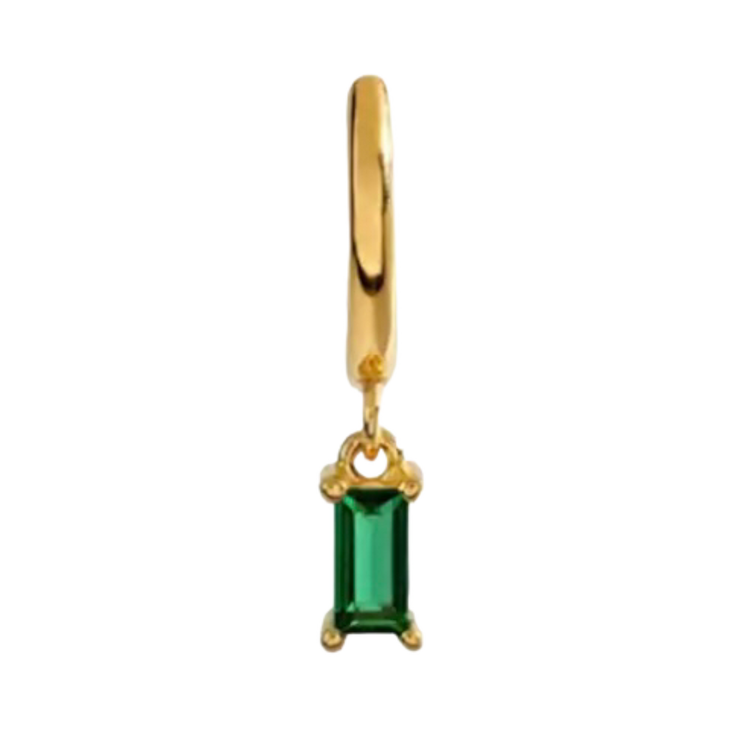 Arracada piedra verde