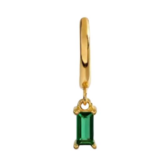 Arracada piedra verde