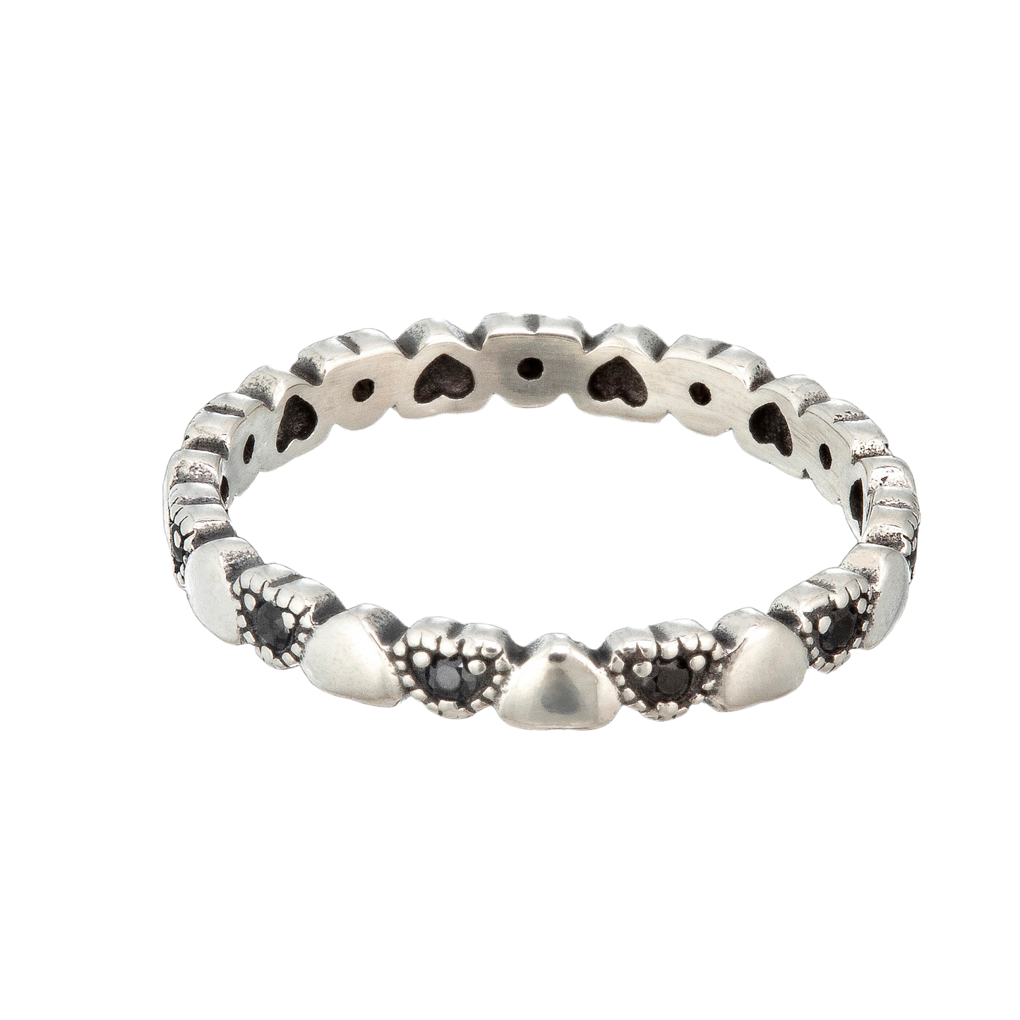 Anillo Corazones Black