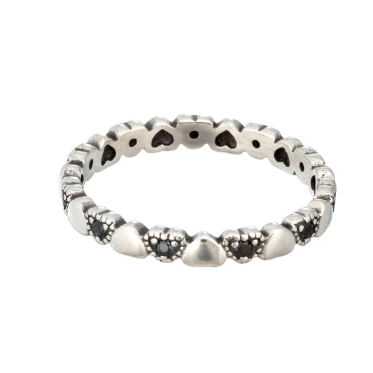 Anillo Corazones Black