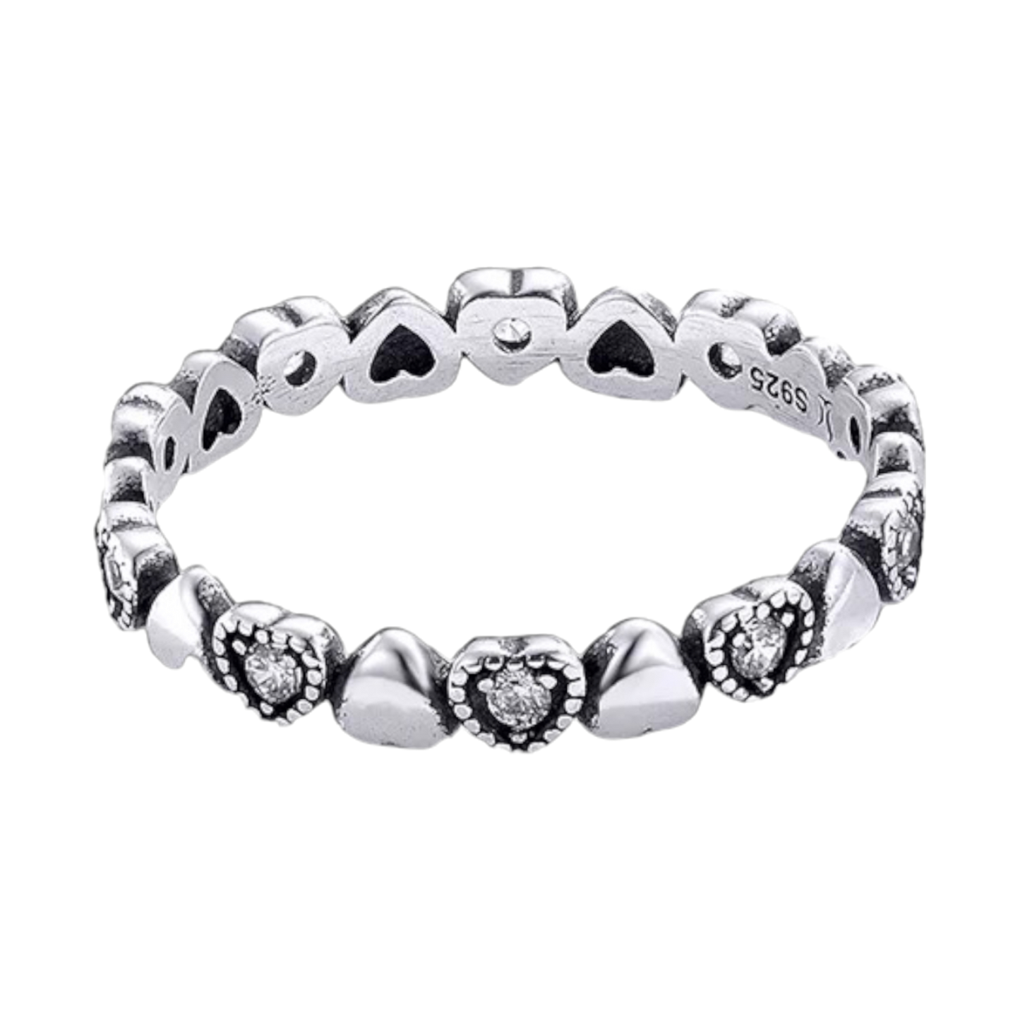 Anillo Corazones White