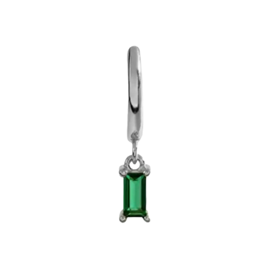 Arracada piedra verde